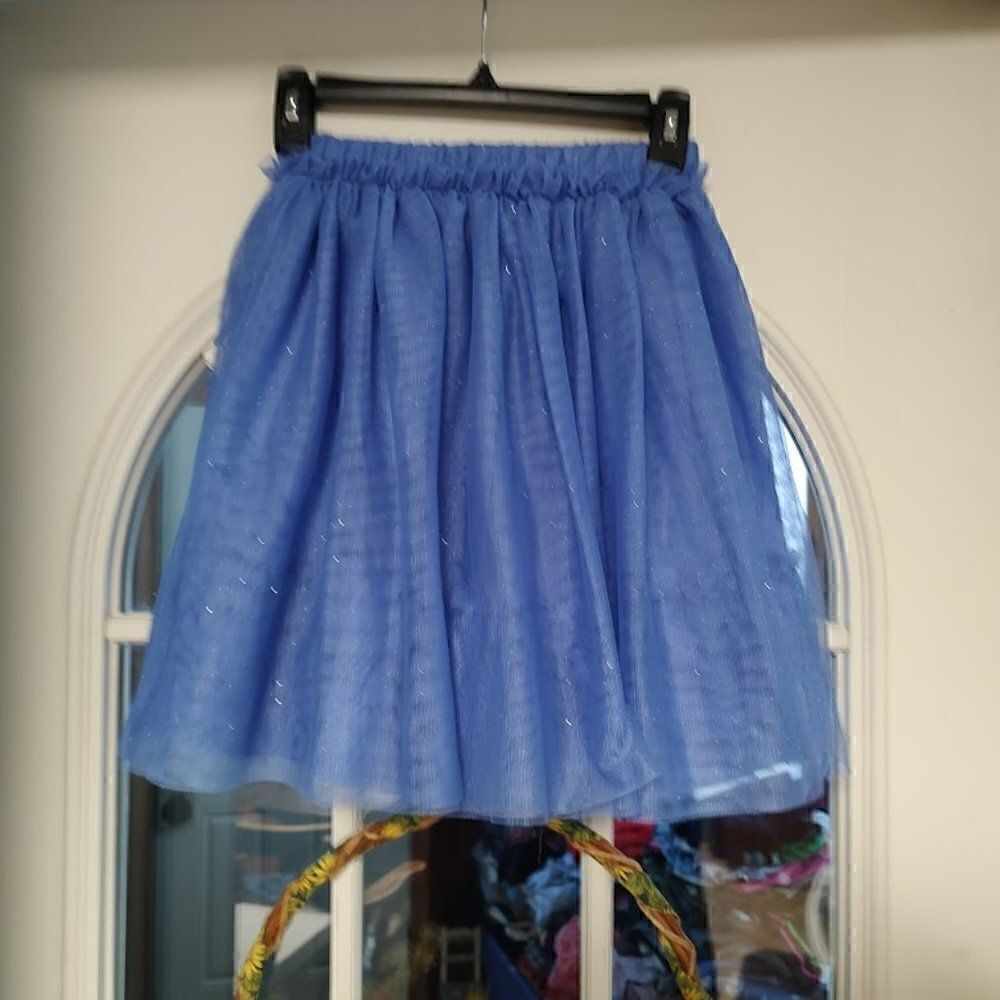 New The Children's Place Purple Sparkly Tulle Skirt Size Girl's M 7/8